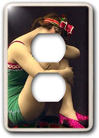 3dRose TNMGraphics Vintage People - Bathing Beauty - 2 plug outlet cover (lsp_7386_6) image 2