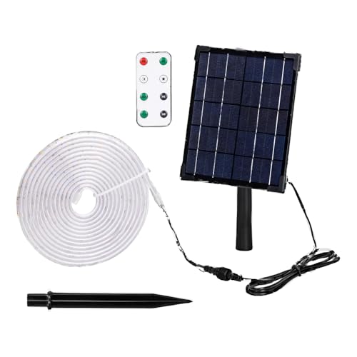 blendend Tira de luz LED solar 2+3m RGB 30W, iluminación eficiente y decorativa, ideal para...