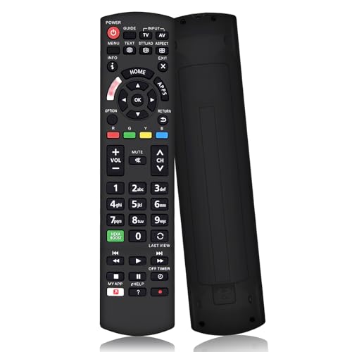 Ersatz Universalfernbedienung Panasonic Fernbedienung für Panasonic LCD LED 3D HD Smart TV mit 3 hortcut-Tasten - Keine Einrichtung erforderlich