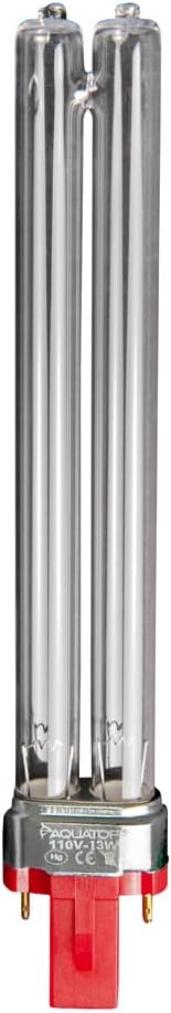 Aquatop 13W UV Replacement Bulb for Aquarium Filters – Fits FZ13, FZ15-UV, SP13-UV, & UVFK-13 Energy-Efficient Lamp for Clear Water, R13WUV-G2