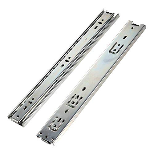 SHUHANG 引き出しスライドレール 250mm 3段引 完全な拡張ボール伸縮式 重量用スライドレール 耐荷重45kg 左右 1-セット