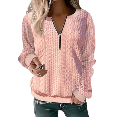 Chemisier épais en tricot torsadé pour femme idéal pour le shopping