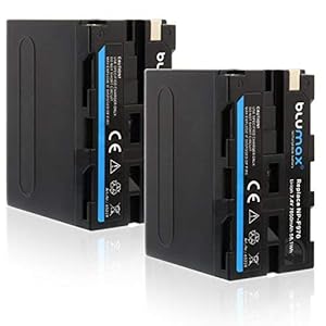2X Blumax Akku kompatibel mit Sony NP-F970 / NP-F960 / NP-F750 / NP-F550 / NP-F570 | 7850mAh mit LG Zellen – (Blackmagic NP-F570) – auch für Diverse Blitzgeräte Videoleuchten Fieldmonitore