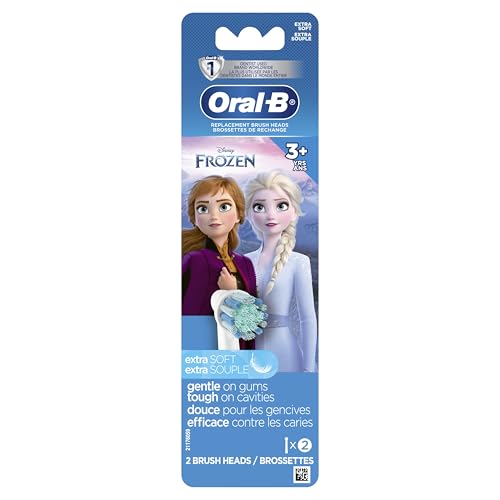 Oral-B Kids Extra Soft Replacement Brush Heads featuring Disney's Frozen II, 2 count