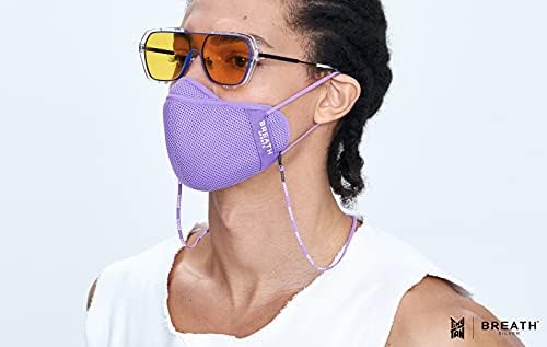 BREATH TinyTAN Sports Pro Mask with Strap Hanger (Purple, Small