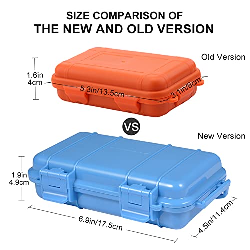 Image of Water Proof Case, Dry Storage Box, Shockproof Waterproof Box with 2 U‑Shape Buckle, Plastic Storage Container for Cameras, Phones, Camping, Fishing, Hiking(small-Blue)