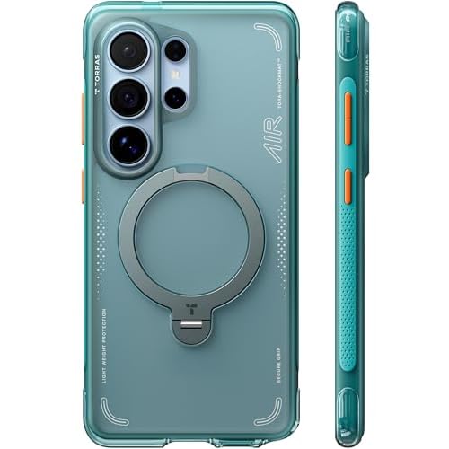 TORRAS Ostand Q3 Air for Samsung Galaxy S26 Ultra Case with 360 Magnetic Stand, Fit for MagSafe, Airbag Cushion, Mil-Grade Drop Tested, Shockproof Phone Case for S26 Ultra 6.9", Glacier Spri