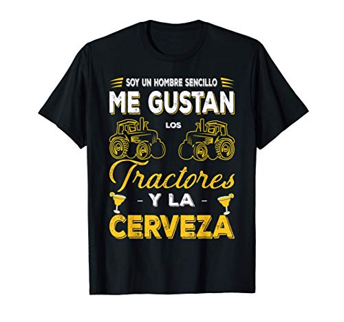 Me Gustan Tractores Y Cerveza Farmer Beer Granjero Regalo Camiseta