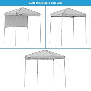 Core instant straight leg canopy tent with adjustable sun wall 6 ft x 4 ft gray  urban country home decor