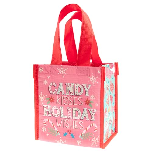 Karma Holiday Reusable Gift Bags, Tote Bag and Gift Bag with Handles, Perfect for Christmas and Party Bags RPET 1 Candy Kisses
