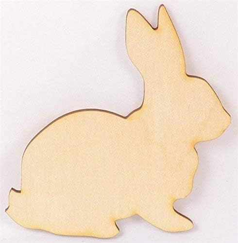 Package Of 10, Rabbit Wood Cutout 4  X 4 