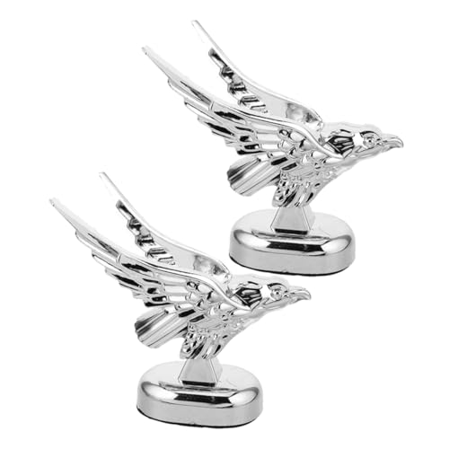 Mikinona Truck Car Hood Ornaments 2pcs 3D Eagle Decal Metal Material Goth Decor Easy Installation