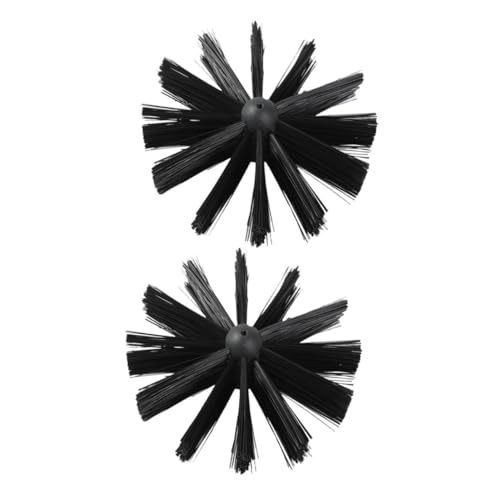Healifty 2pcs Chimney Cleaning Brush for Fireplace Flue Long Handle Sweeping Tools for Woodstove Chimney and Lint Removal