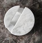 fashciaga Luxurious Marble Cell Phone Stand Holder for Cellphone Tablet On Desk, Countertop, Table, Nightstand. Heavy Real Stone Mobile Phone Stands (Hollow)