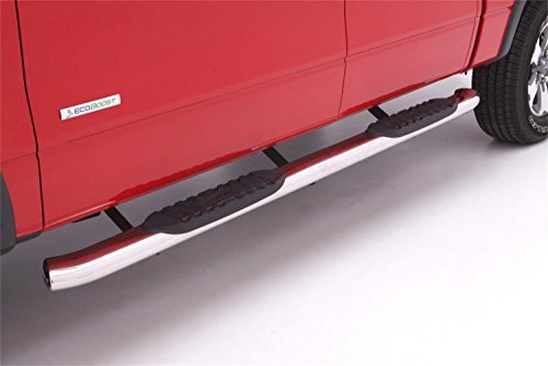 RealTruck Lund 23797008 Polished Stainless Steel 5\" Oval Curved Nerf Bars for 2019 Ram 1500 Crew Cab, 1 Pack, Black - Thumbnail 2