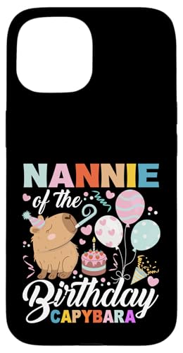 Niñera de The Birthday Capybara Girl, Fiesta de cumpleaños para Familia y niños Carcasa para iPhone 15