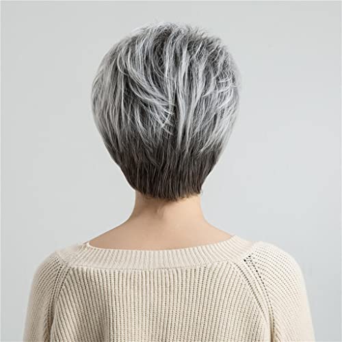 DYNWAVE 1 peça de perucas de corte Pixie de 25,4 cm, perucas curtas de cabelo sintético para mulhere