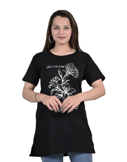 aniron Women Cotton Printed Long Pocket T-Shirt-picture-23
