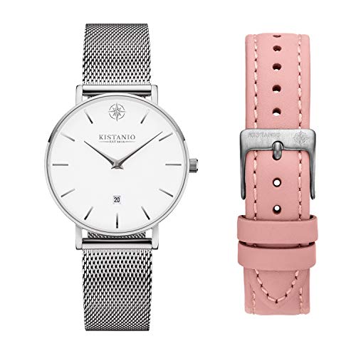 Montre pour femme Petit SI-WH-M-L-ZRO le cadeau idéal en cuir et saphir