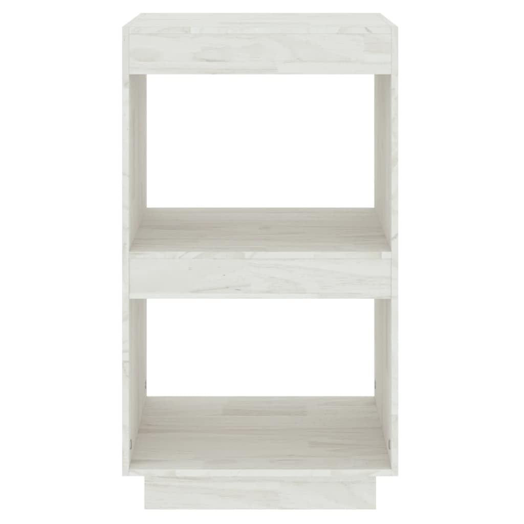 Regał na książki, biały, 40 x 35 x 71 cm, lite drewno sosnowe, przechowywanie DVD + regał na płyty CD, ścianka działowa do biura, salonu, regał na książki