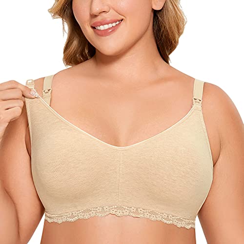 Gratlin Donna Reggiseno Allattamento in Cotone Senza...