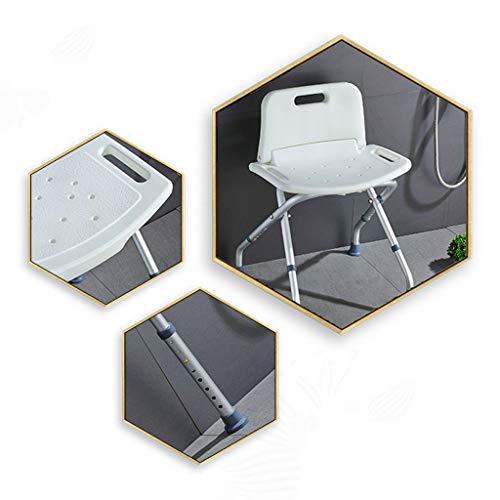 Nivok Bath Stools,Foldable Height Adjustable Shower Bench Seat Bath Lift Chair For Old People Bathroom Bath Chair With Backrest #TOP4