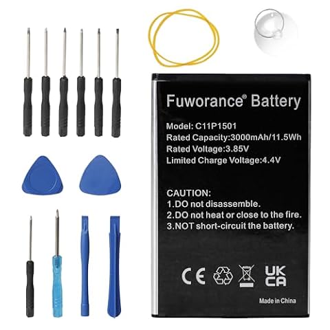 Fuworance Bateria 3000 mAh 3,85 V, C11P1501, kompatybilna z ASUS ZenFone Selfie Limited Edition, 2 Laser ZE551KL, 6.0 Dual SIM LTE, ZE601KL, ZE600KL, ZE551KL, ZE500CL, ZD551KL, Z011D, Z00UD Telefon
