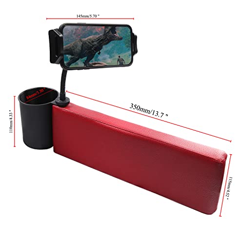 Movecup Car Seat Gap Organizer With Cup Holder & Phone Mount , Car Seat Gap Filler With Cup Holder，Multifunctional Car Seat Organizer (Red) #TOP5