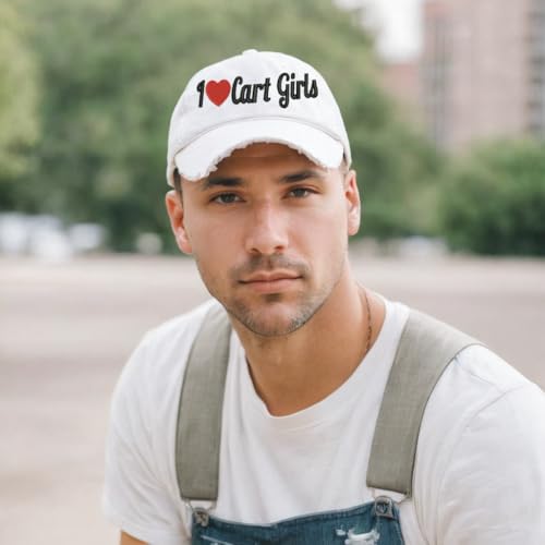 ALLNTRENDS I Heart Cart Girls Embroidered Dad Hat Golf Cap2