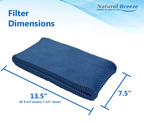 Natural Breeze Washable & Reusable Humidifier Filter Replacement Compatible With Honeywell Hc-14 "E Filter" Holmes Hwf75 Hf222 “D Filter” Hc-14 #TOP3