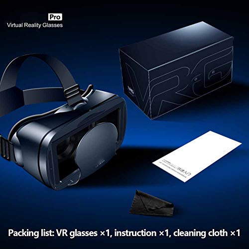 Casque de réalité virtuelle 3D VR avec micro-casque pour iPhone et Android 7 pouces