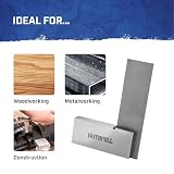 Faithfull Engineers Steel Try Square 50 mm (2 cale) – precyzyjnie szlifowane, hartowane ostrze ze stali, dokładne narzędzie do znakowania, pomiaru i układania w obróbce metali i drewna