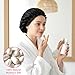 2 Pack Satin Bonnet Double Layer Adjustable Silk Hair Bonnet Cap Slouchy Beanie Hat Night Hairs Care for Sleeping, Reusable Satin Sleep Cap for Women's Curly Natural, Braided Hair (Pink, Black)
