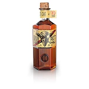 RON PIET RUM – 10 Jahre alter Rum aus Panama mit feinstem Rohrzucker, Single Barrel Rum aus Bourbon-Fässern, in Sechskant-Flasche, 1 x 0.5 l