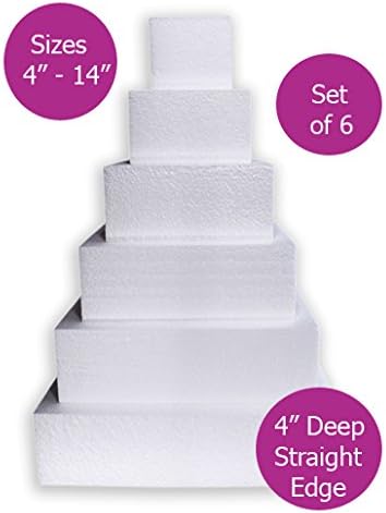 4" deep Square Dummy Set 4"-14" - Special Offer - Discount Stack Set of 6 DUM.