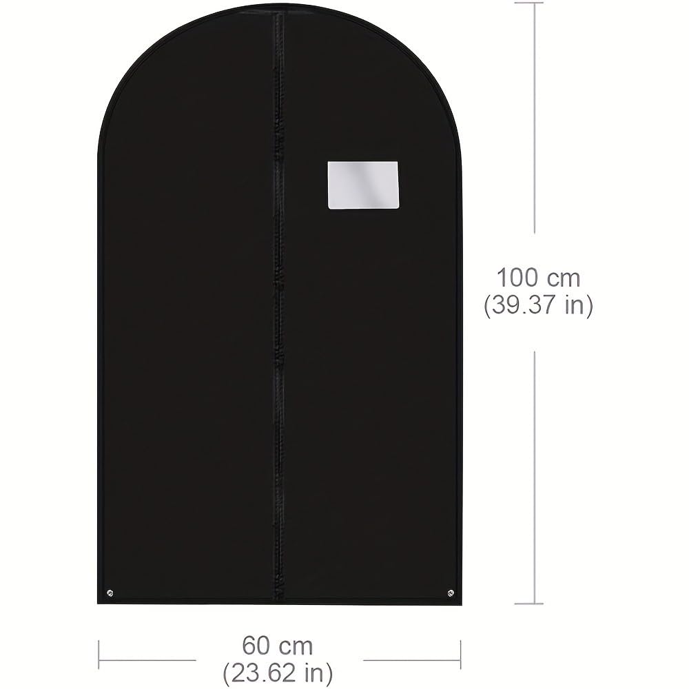 Portatrajes Funda Traje Bolsa Para Ropa De Tela No Tejida, 3 Paquetes, Bolsa Para Traje De Viaje Para Colgar Ropa Con Ventana Transparente Para Trajes Y Abrigos Funda Ropa Portatrajes Viaje