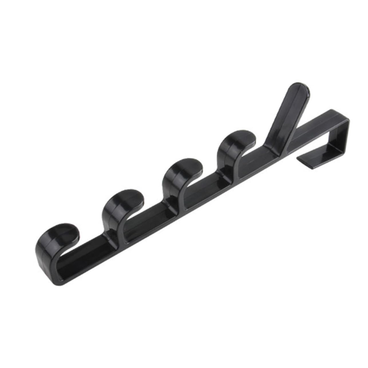 Ciieeo Portable Door Hanger Rack Multifunctional Towel Storage Hook Black for Bathrooms Kitchens and Bedrooms Material