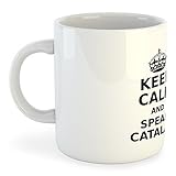 coffee mug keep calm and carry on 325 ml. Taza Catalunya Keep Calm and Speak Catalan