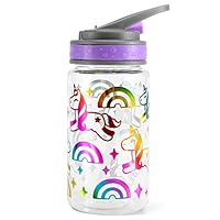 Home Tune 23oz Kids Water Drinking Bottle 2 Pack - BPA Free, Flip