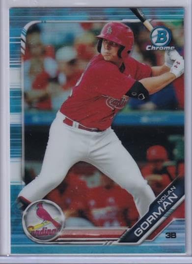 Nolan Gorman 2019 Bowman Chrome Prospect Sky Refractor Bdc-42 - Baseball Cards