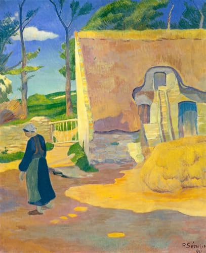Impression Fermette Au Pouldu de Paul Sérusier affiche sur toile 60x90cm pour décoration
