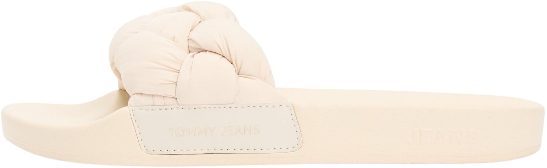 Tommy Jeans Women's Tjw Braided Slides EN0EN02975 Slides, BEIGE (Newsprint), 5