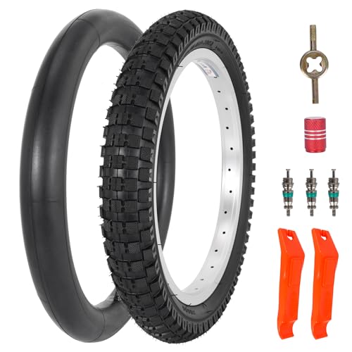 Pneu et Chambre à air 64-305 RUTU à haute adhérence pour vélo hors route et mx500 16x2.4