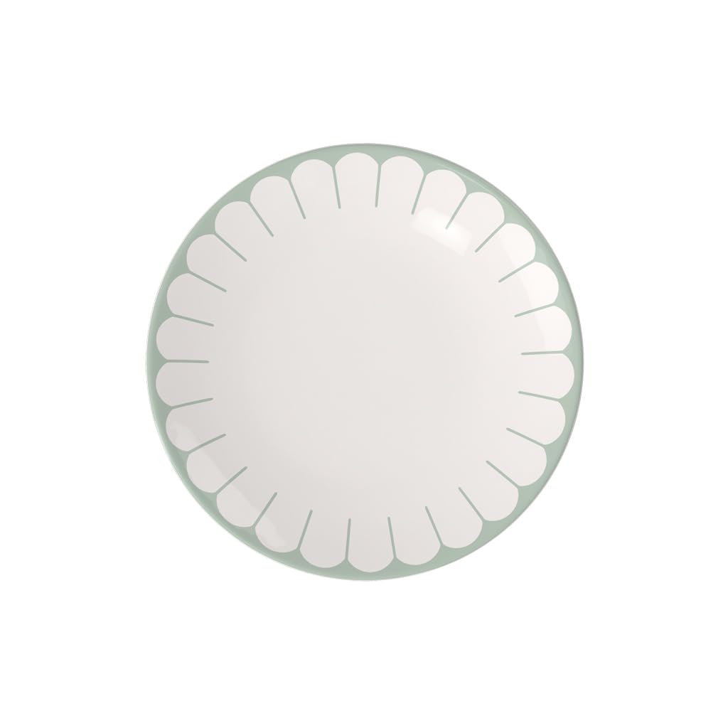 Villeroy & Boch - Fleur vert Dinner Plate Green, Dishwasher-Safe, Microwave-Safe, Porcelain for Main Dishes, Large Plate, Crockery Ceramic Stackable, Dining Plate, Premium Porcelain