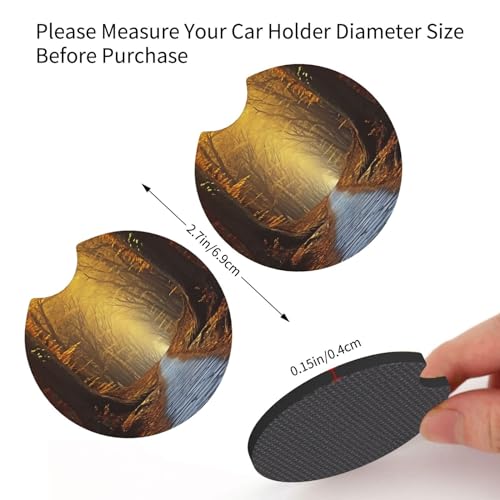 Portavasos para carro 2 unidades negro neopreno miniatura 3