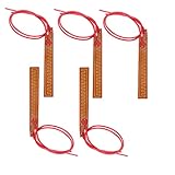 12V 12W Flexible Polyimide Heater Plate Adhesive PI Heating Film Fast Preheating 10mmx93mm (Pack of 5)