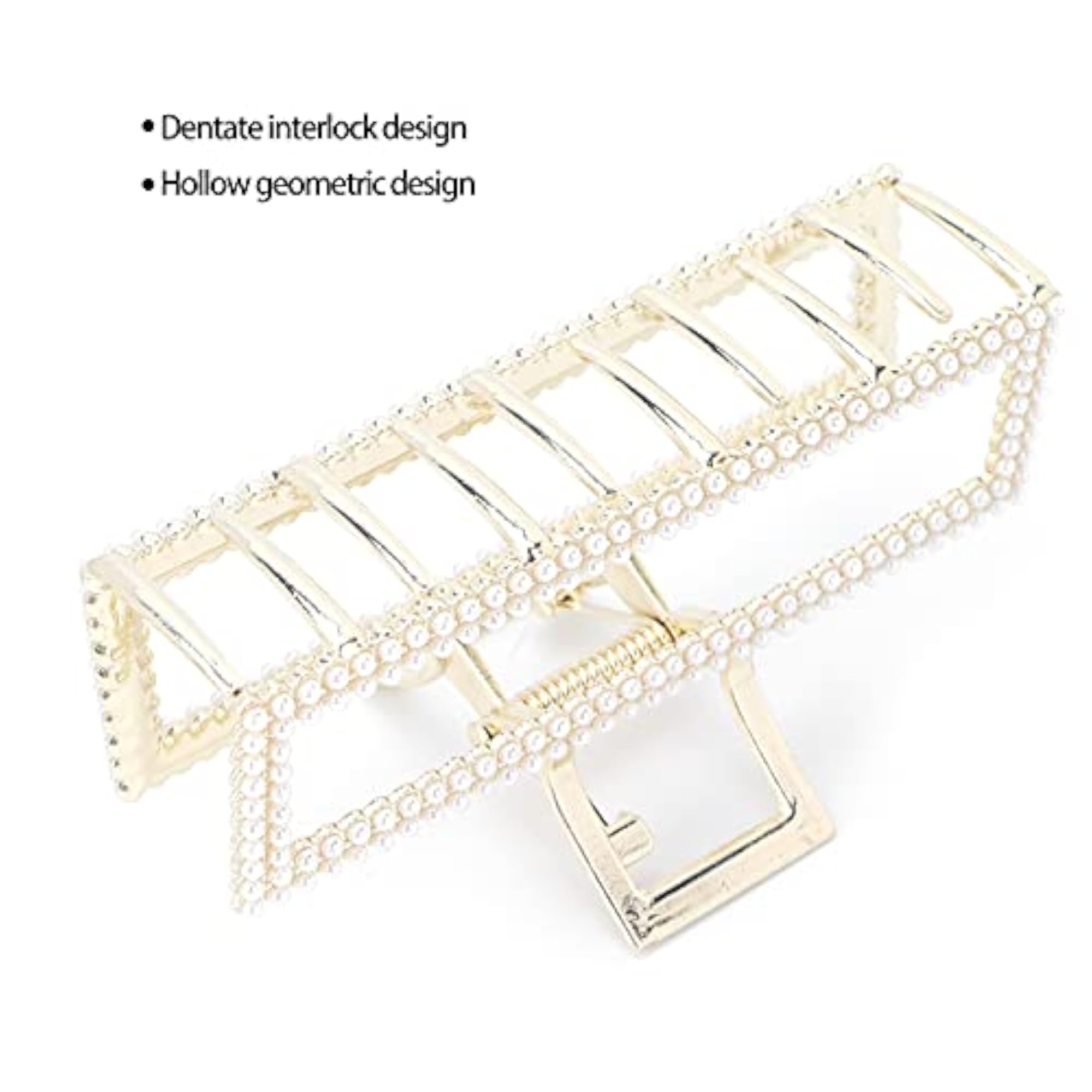 Hollow Geometric Alloy Hair Claw Clips for Women