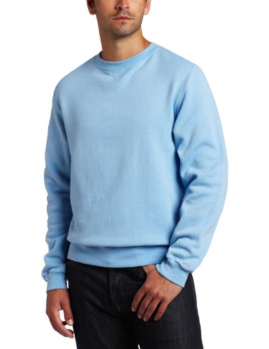 Soffe Men's Crew Neck Sweatshirt, Light Blue, X-Large
