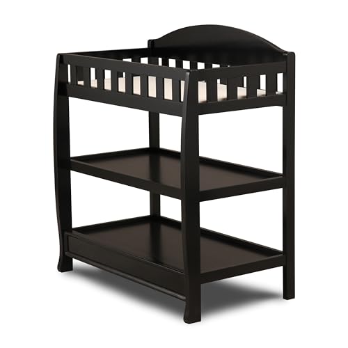Image of Delta Children Infant Changing Table with Pad, Ebony Black