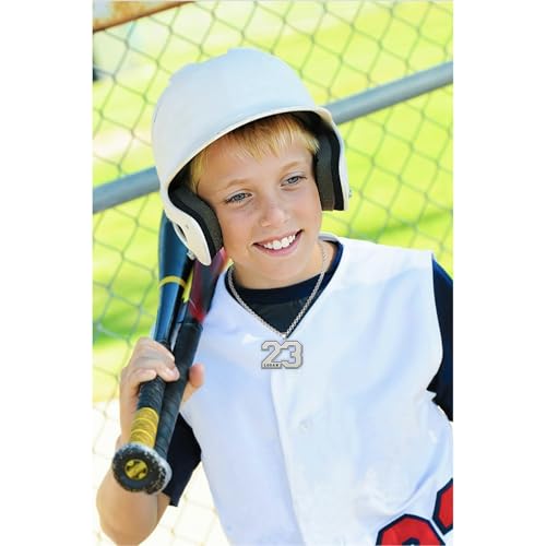 Yopicks Custom Number Necklace for Men,Football Baseball Athletes Jersey Numbers 00-99 with Name Charm Necklace and Stainless Steel Custom Chain, Personalized Jewelry Gift for Boyfriend Brother3